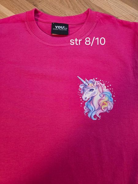 T-skjorte, rosa 8/10 år