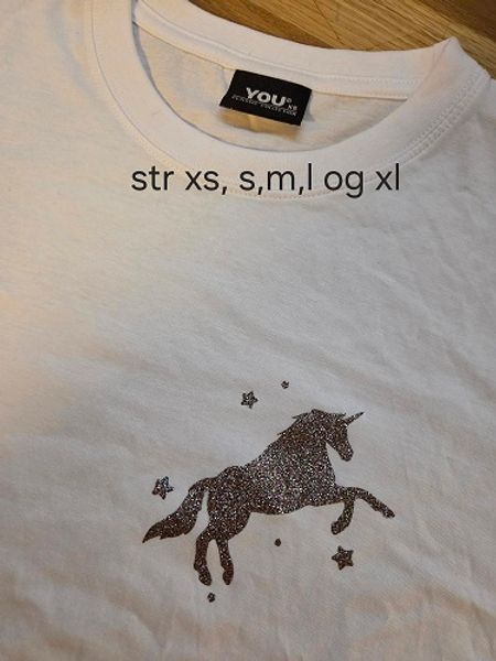 T-skjorte med glitterenhjørning